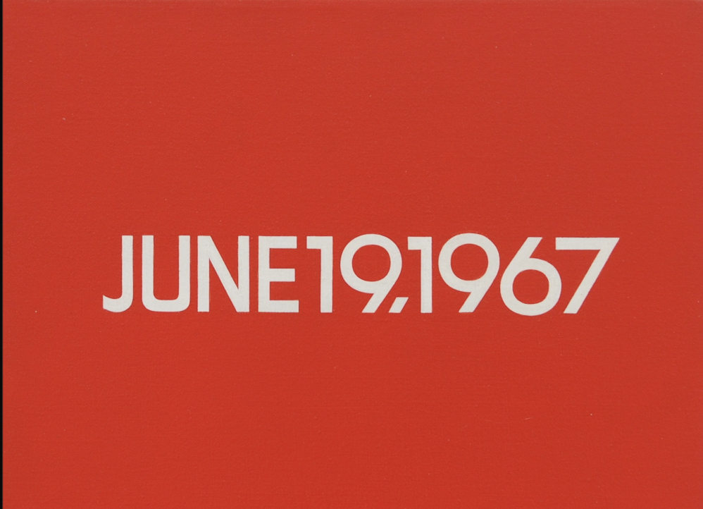 <p>Today Series (On Kawara, 1966 → )</p>