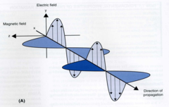 <p>Field of force that consists of both electric and magnetic components, resulting from the motion of an electrical charge and containing a definite amount of electromagnetic energy</p>
