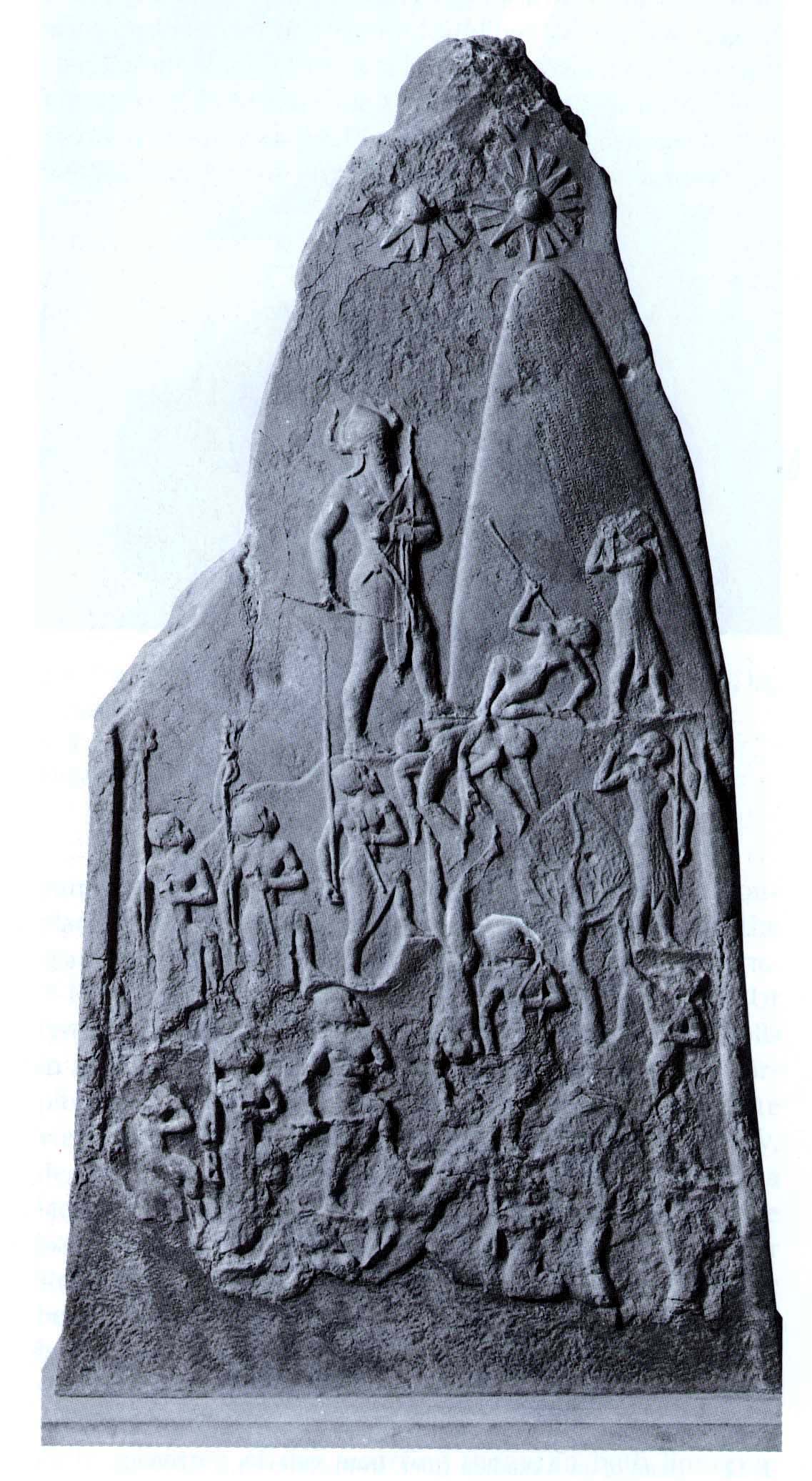 <p>Naram-Sin (Know who the following rulers were (culture/empire) and ID an art object or structure that</p><p>was associated with them)</p>