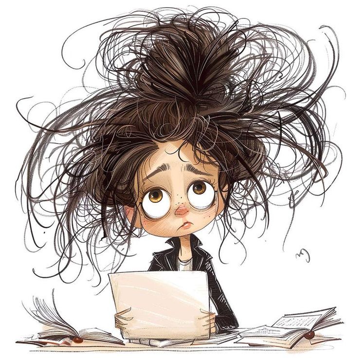 <p>to have untidy hair</p>