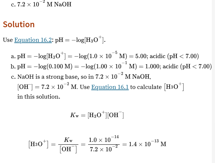 <p>For C, this is finding pH given a base</p><p></p>