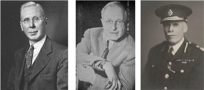 <p>Clarence Perry, Clarence Stein and H. Alker Tripp</p>