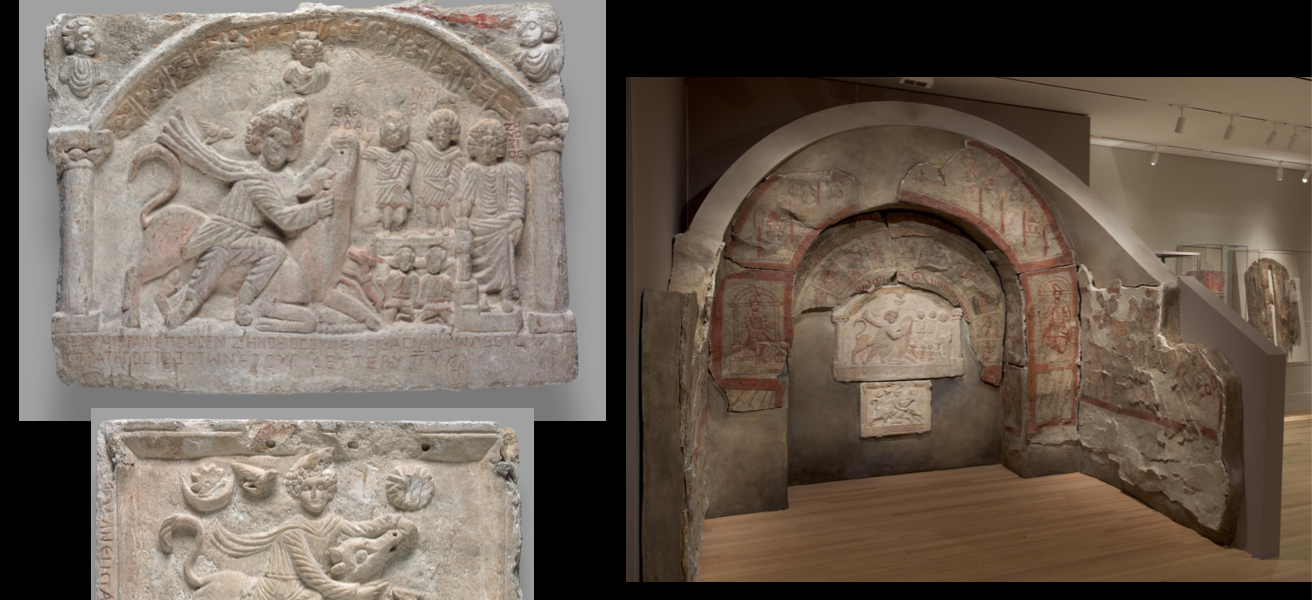 <p>Tauroctony relief (Mithras slaying the bull). </p>