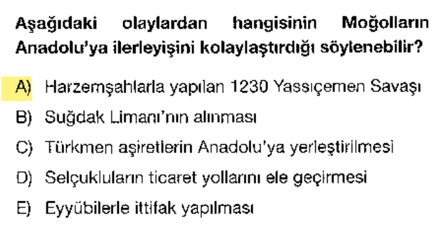 <p>Harzemşahlar, Moğollar ile Selçuklular arasında bir "tampon bölge" idi. Selçuklu bu devleti yıkınca Moğollarla komşu oldu ve kapı açıldı.</p>