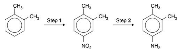 <p>State a possible use for the amine formed in Step 2. (1 mark)</p>