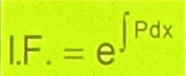 <p>A given D.E. may not be integrable. But it may become integrable when it is multiplied by a function. Such function is called </p>