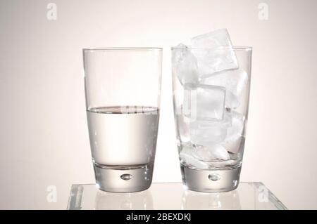 <p>½ the cup = “actual drink“<br>POURED INTO<br>full cup of ice</p>