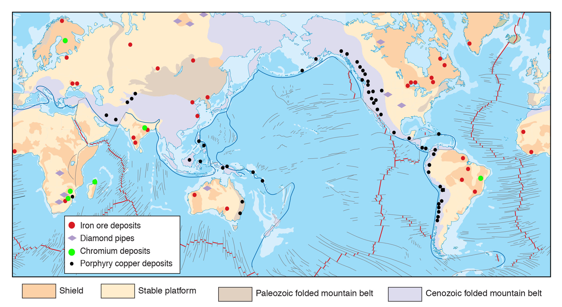 <p>In the United States, where would you be most likely to find a copper deposit?</p>
