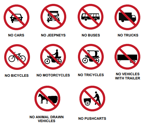 <p>No Entry for Specific Vehicle Types</p>