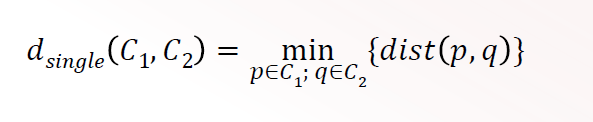 <ul><li><p>Distance is defined as the minimum distance between any pair of points</p></li><li><p>O(n<sup>2 </sup>)</p></li><li><p>sensitive to noise and outliers</p></li><li><p>good for detecting arbitarily shaped clusters</p></li></ul><p></p>