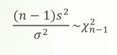 <p>Take half the Chi square values from both the upper and lower tail, ie 0.975 and 0.025 for 95% confidence, to find the upper and lower bounds, use dgf v= n -1</p>