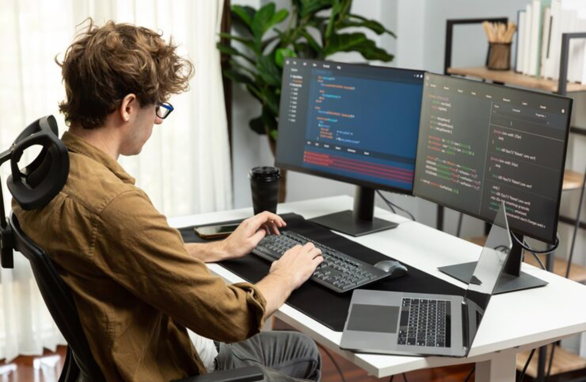 <p>programmer / developer / software developer </p>