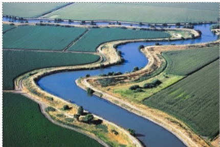 <p>A raised bank of sediment along the sides of a river channel, built up when the river FLOODS and deposits sediment on the floodplain.</p>