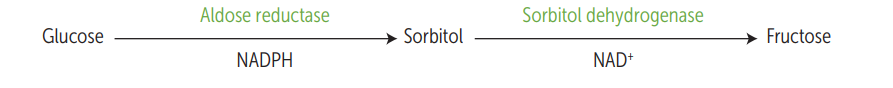 <p>insufficient amount/activity of sorbitol dehydrogenase are at risk of </p>