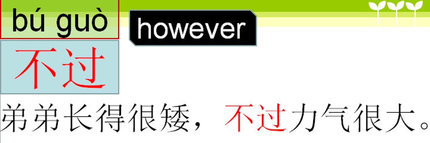 <p>【bùguò】nhưng, chẳng qua</p>
