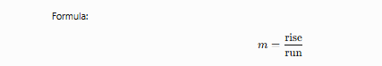 <p>Measures how much a line changes vertically compared to horizontally.</p><p><strong>Memory Trick</strong></p><blockquote><p><strong>"Slope = rise over run."</strong></p></blockquote><p></p>