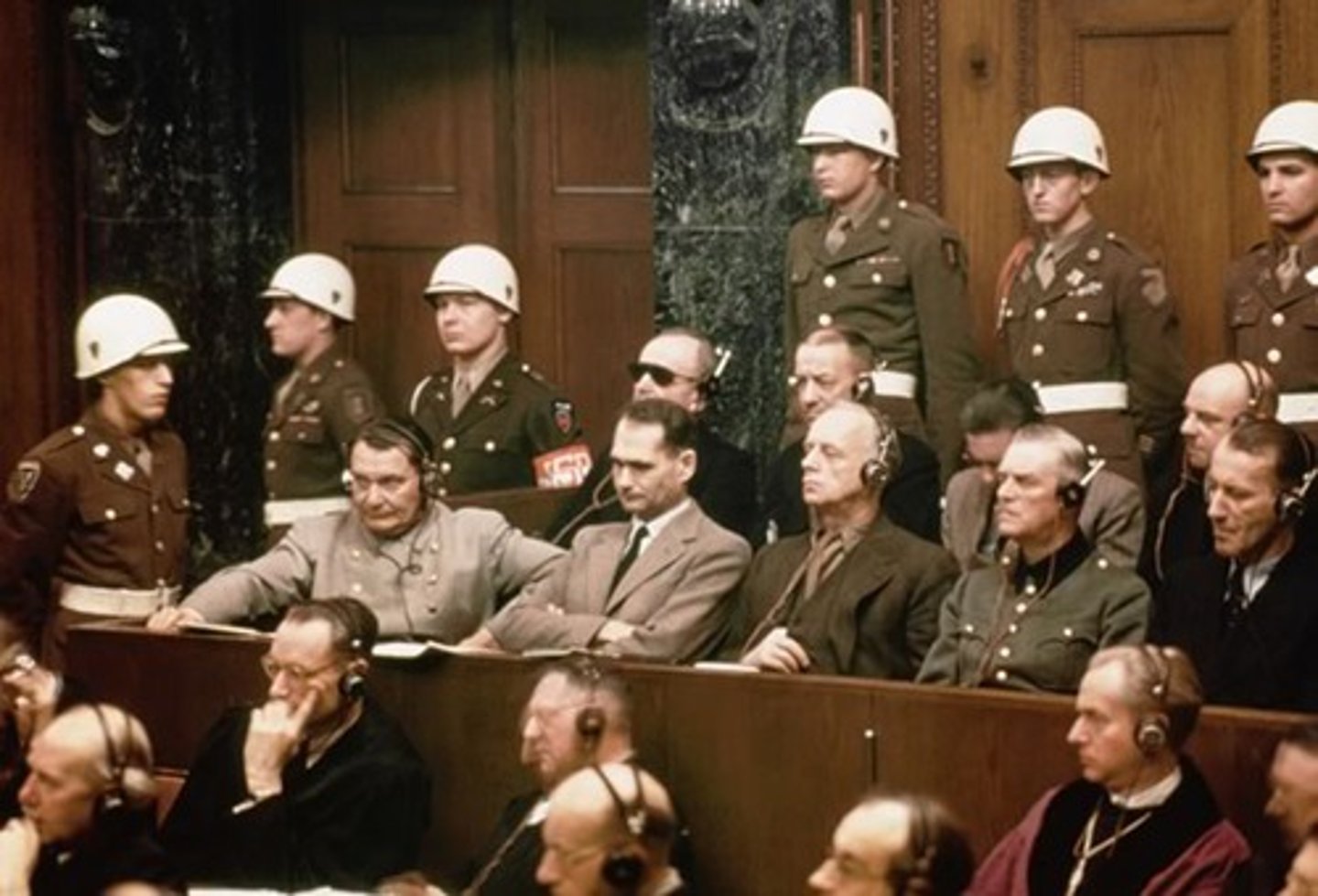 <p>Trials of Nazi leaders charged with crimes against humanity, held in Nuremberg, Germany</p>