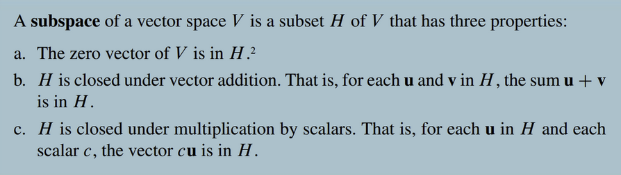 <p>A vector space is a subspace</p>