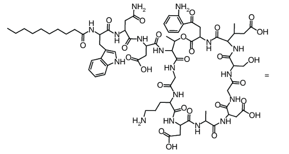 <p>[POLYMYXINS]</p><p>a. Polymyxin B</p><p>b. Colistin / Polymyxin E</p><p>c. Gramicidin A</p><p>d. Daptomycin</p>