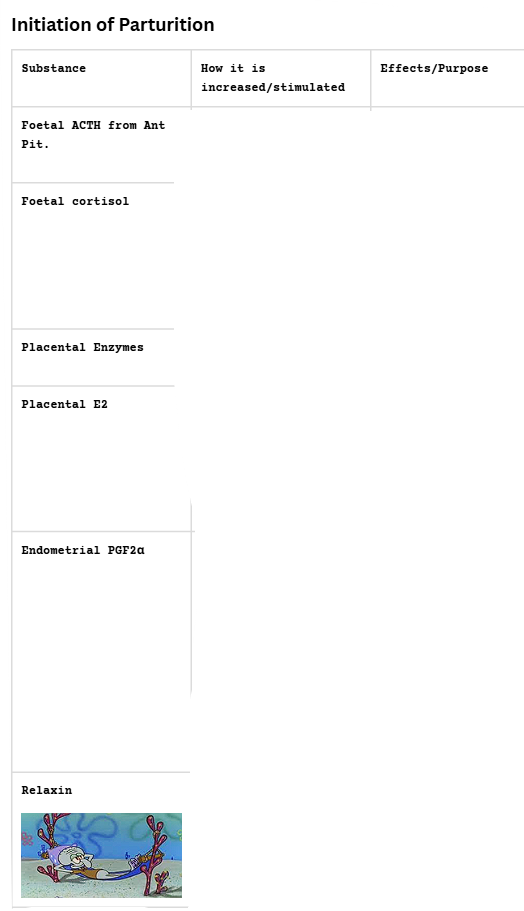 <p>Initiation of Parturition</p>