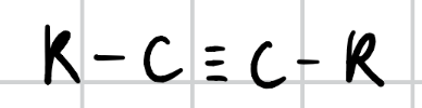 <p>A classification containing a carbon-carbon triple bond</p>