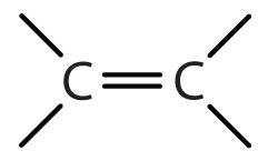 <p>C=C double bond (<u>ene </u>sufix)</p>