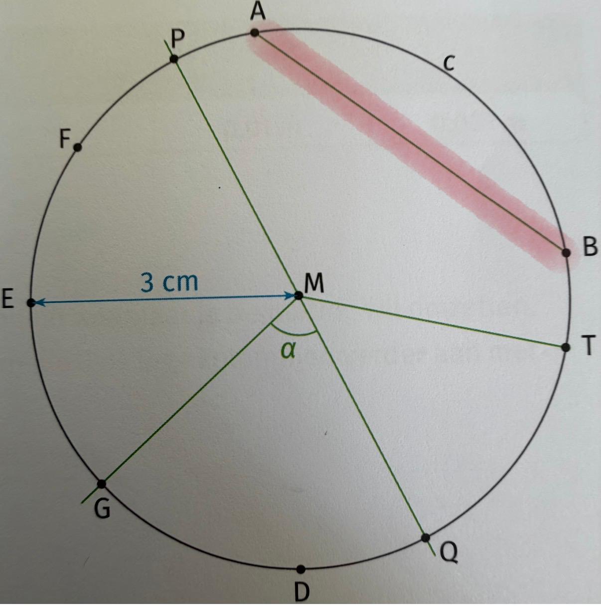 <p>een lijnstuk van een cirkel dat twee verschillende punten van de cirkel verbind</p>