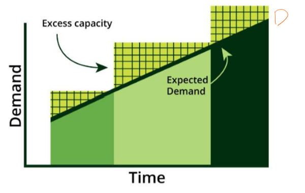 <p>adding capacity to a resource in anticipation of increased future demand. this is done to ensure the ability to satisfy market demand when an increase occurs</p><p>risky!</p>
