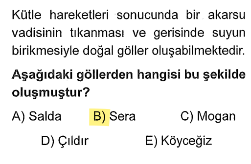 <p>Trabzon'da bulunan Sera Gölü, 1950'lerde yaşanan büyük bir heyelan sonrası vadi önünün kapanmasıyla oluşmuştur.</p>