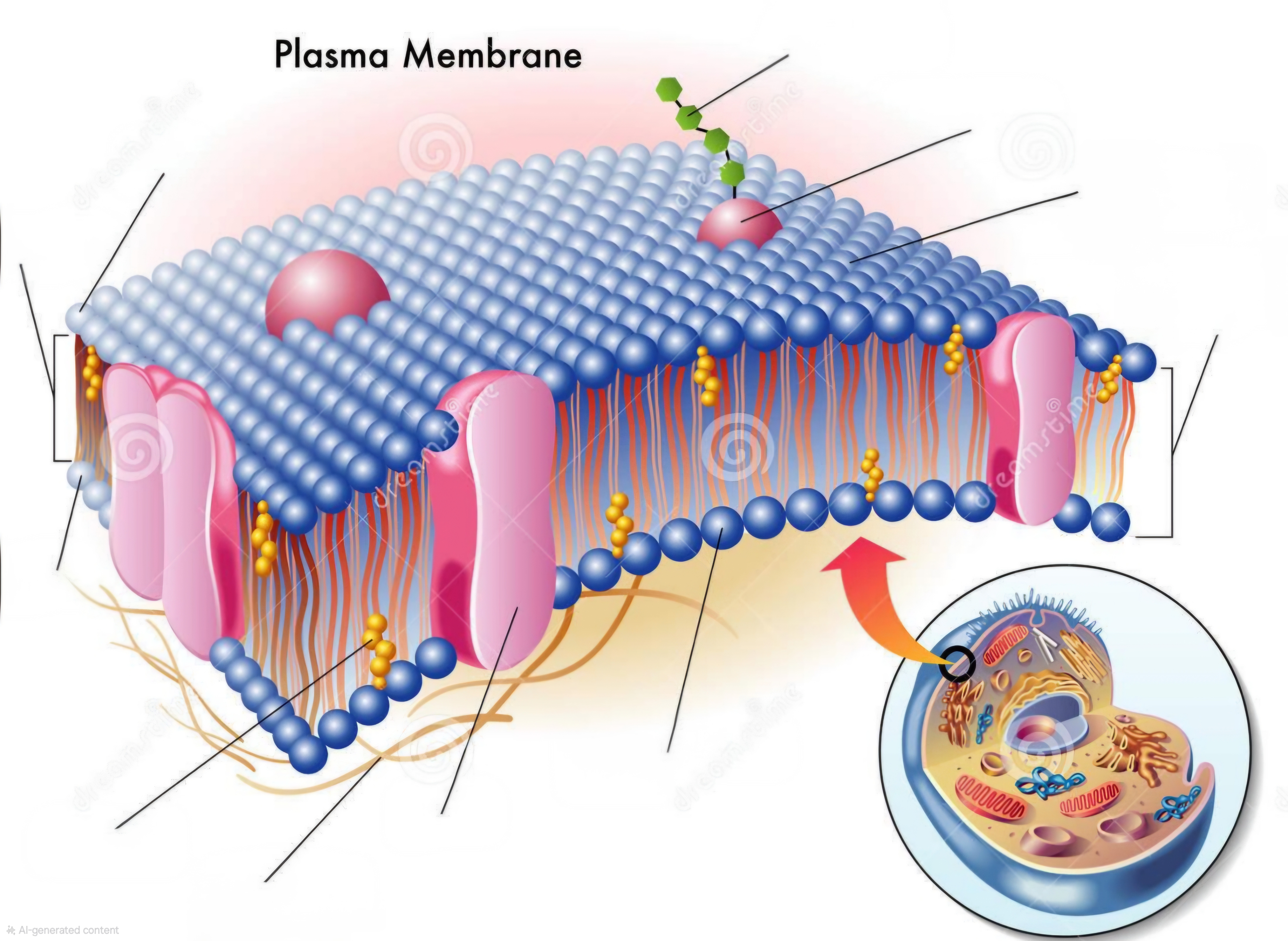 <p>Label the following diagram of the plasma membrane</p>