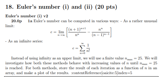<p>Eulers Number i and ii</p>