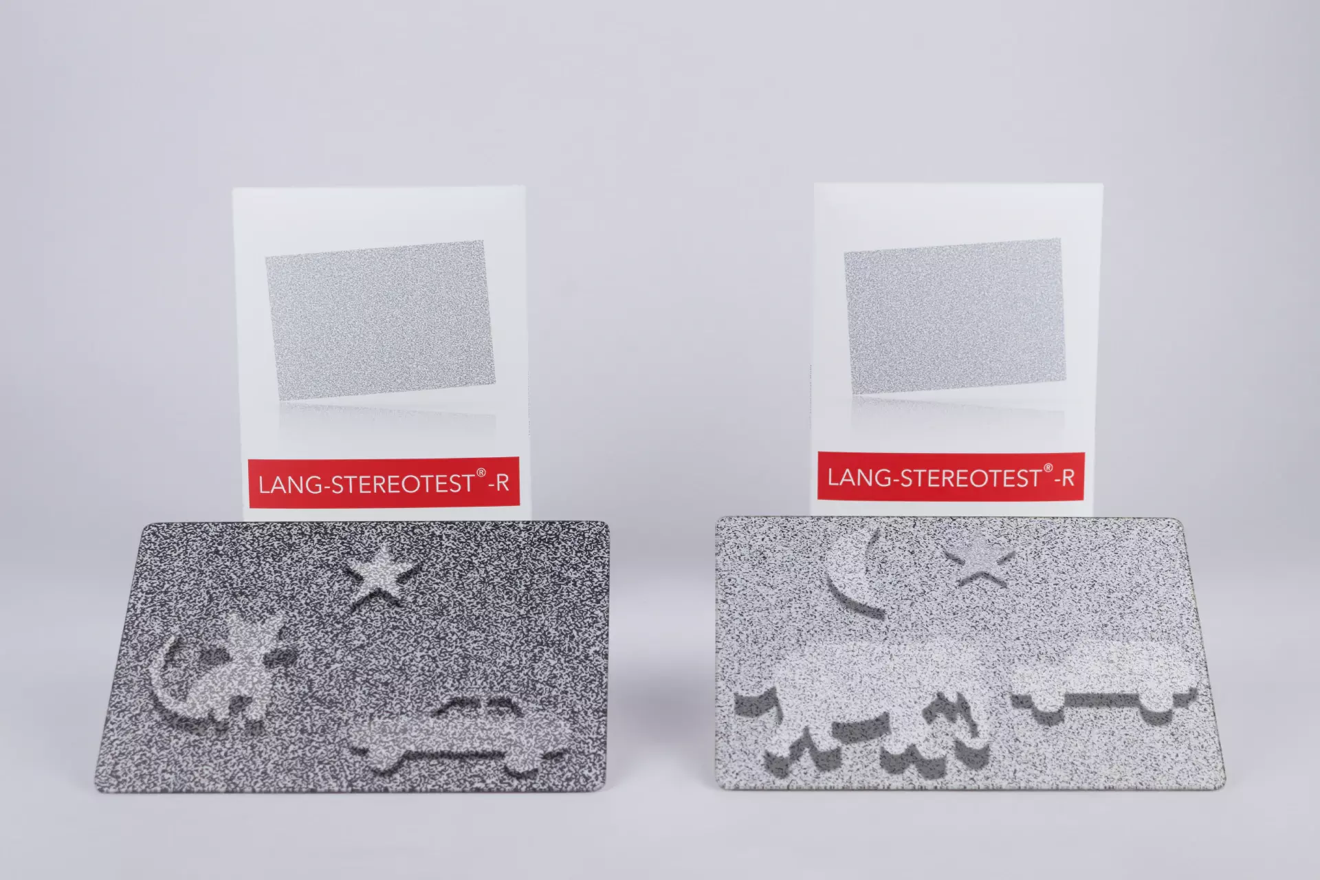 <ul><li><p>Prism stereopsis test</p></li><li><p>Assesses global stereopsis</p></li><li><p>No glasses required</p></li><li><p>Turn the test 90° to eliminate disparity and help check for non-stereo cues</p></li></ul><p></p>