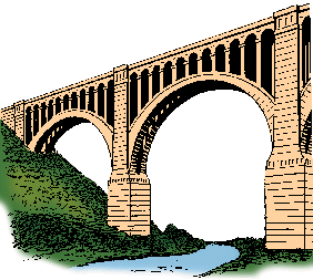 <p>viaduct /ˈvaɪədəkt/</p><ul><li><p><span style="line-height: inherit;"><em>A train was crossing the viaduct.</em></span></p></li></ul><p></p>