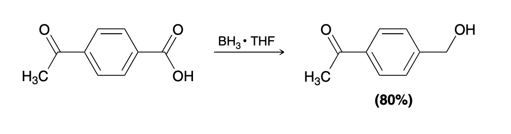 <p>selects carboxylic axid selectively over other ketones </p>