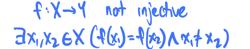 <p>hint: fails the horizontal line test</p>