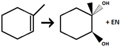<p>treatment of an alene with a peroxy acid converts the alkene into an epoxide, which is then treated with an aqueous acid to give a trans-diol</p>