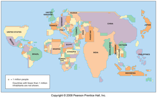 <p>SD - Shows data dynamically and with the greatest value represented by the largest area<br><br>V - Very visual and can clearly show differences between places<br><br>L - Can be confused due to the distortion of the shape &amp; size of place</p>