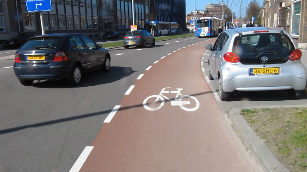 <p>what is it ok to drive on a symbolized bike lane or bus lane?</p>