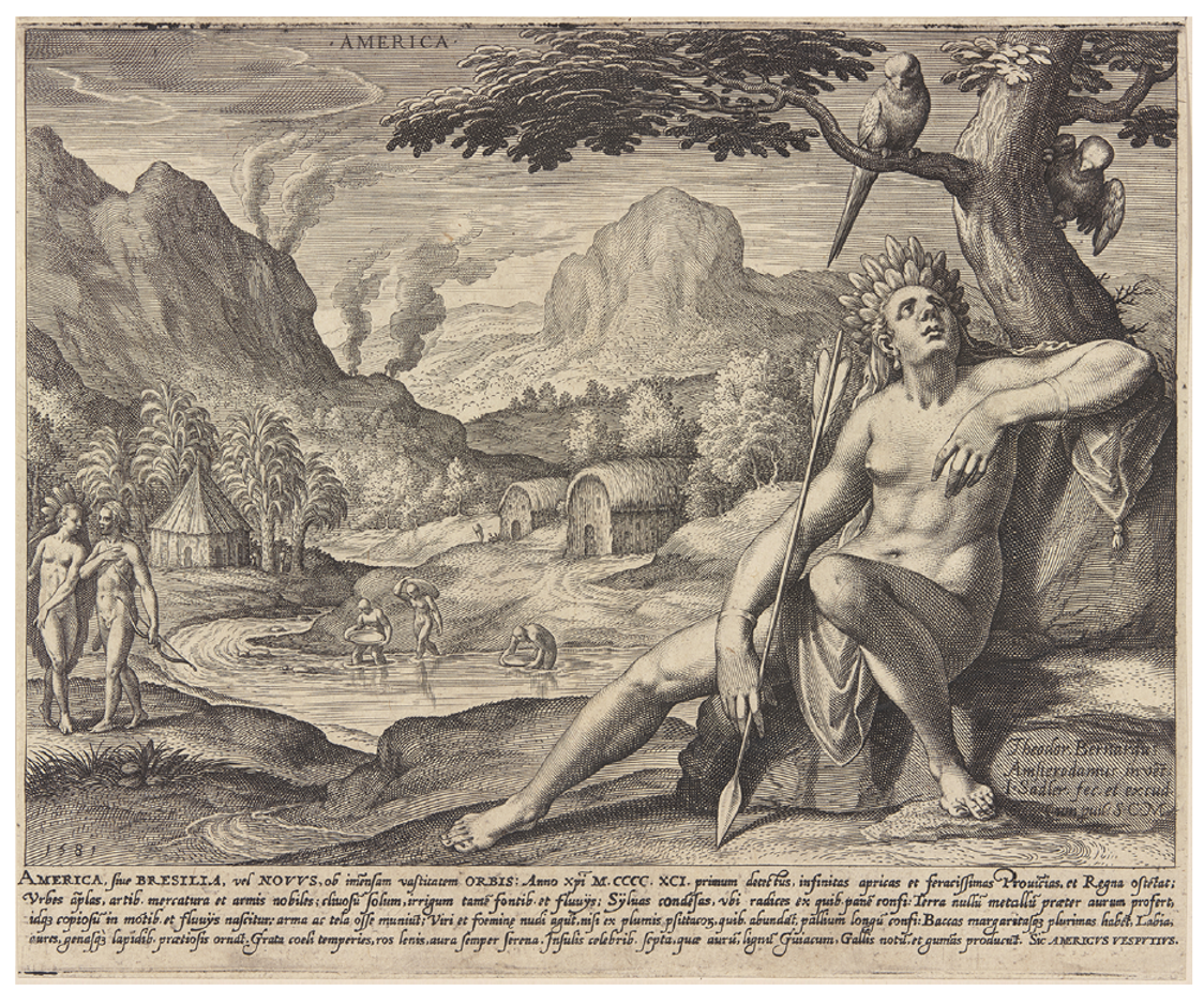 <p><span>Jan Sadeler I after Dirck Barendsz, America, 1581, engraving, 18.7 × 22.7 cm</span></p>