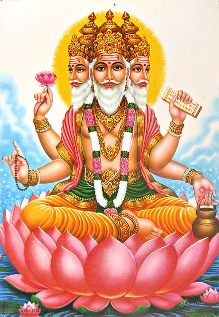 <p>A Hindu god considered the creator of the world.</p>