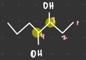<p>vicinal diols </p>