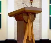 <p>Pulpit from which the readings and homily are given</p>