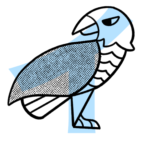 <p>“I” → think of an eagle</p>