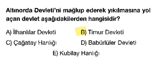 <p>Timur, Altınorda'yı yıkarak Rusların güneye inmesini engelleyen "tampon bölgeyi" kaldırmış ve farkında olmadan Rusya'nın büyümesine zemin hazırlamıştır</p>