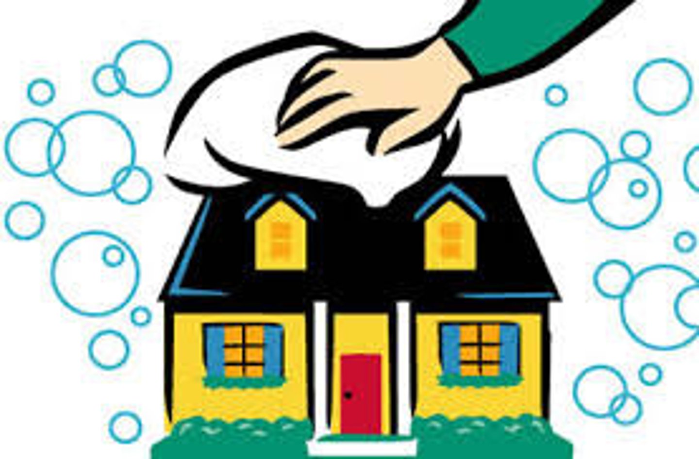 <p>Clean different areas or objects.</p>