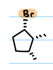 <ol><li><p>ALSO 1<sup>o</sup>/2<sup>o </sup>because its ALSO a</p></li><li><p>SN2 mechanism; can’t happen on a tertiary</p></li><li><p>Br- just kicks out the OHPBr2 (nothing to remove the hydrogen)</p></li><li><p>because its SN2 the Br has the OPPOSITE configuration as OH</p></li></ol><p></p>