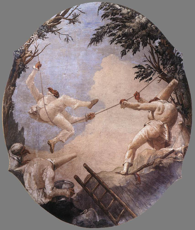 <p>Gian Domenico Tiepolo, <em>Procession of the Trojan Horse</em>, oil sketch, 1773</p>