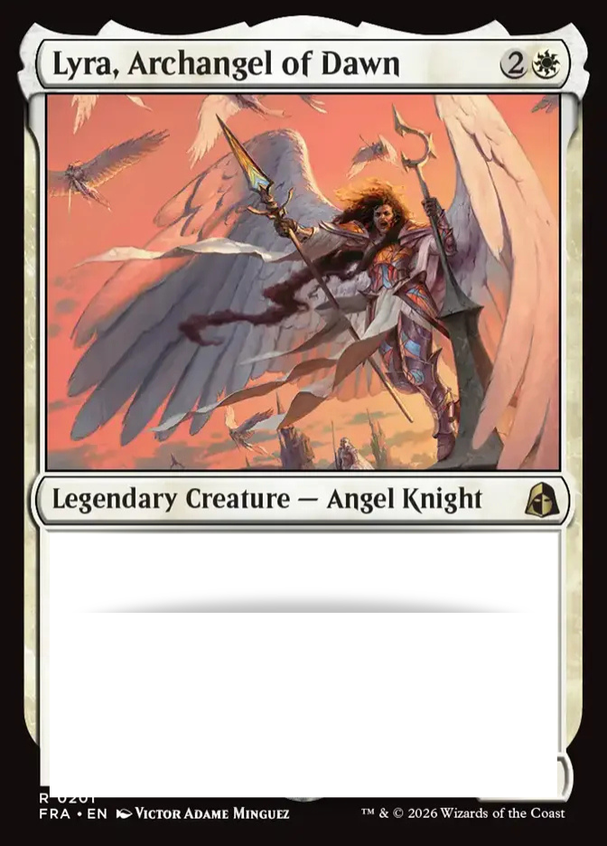 <p><span>Lyra, Archangel of Dawn 2W 3/3</span></p>