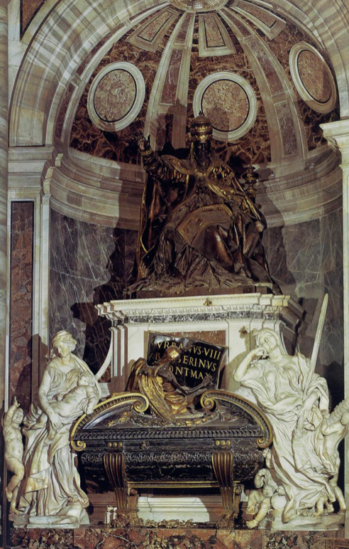<p><span>Gianlorenzo Bernini: <em>VIII. (Barberini) Orbán síremléke</em>, S. Pietro, Róma.</span></p>