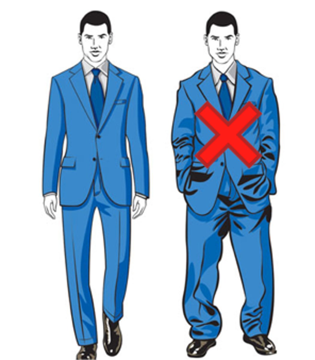 <p>to fit (clothing); to be left over</p>
